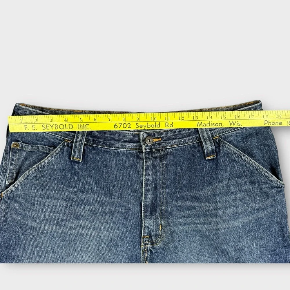Urban Up Pipeline Men Carpenter Denim Shorts Jorts Blue Size 36 Relaxed Workwear